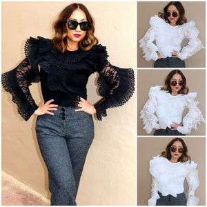 Ruffle Lace Blouse